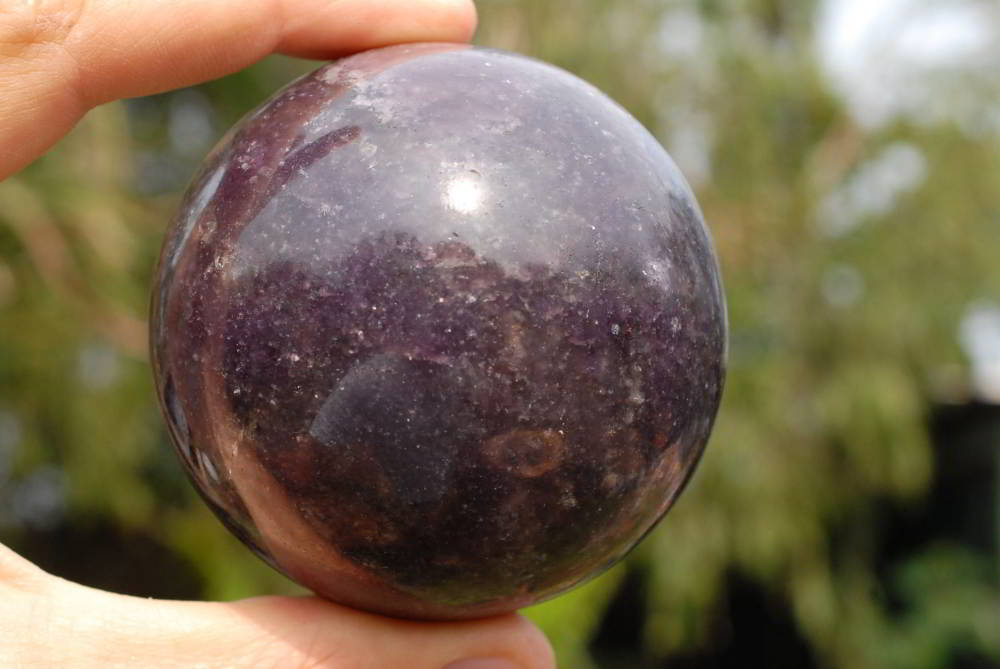 Polished Lepidolite Spheres With Pink Tourmaline & Blue Lithium x 3 From Madagascar - TopRock