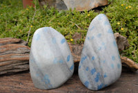 Polished Blue Spotted Spinel Standing Free Forms x 2 From Madagascar - TopRock