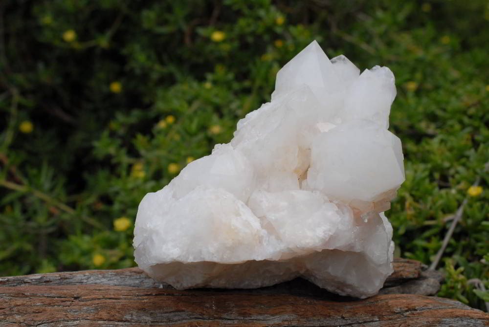 Natural White Phantom Quartz Clusters x 2 From Madagascar - TopRock
