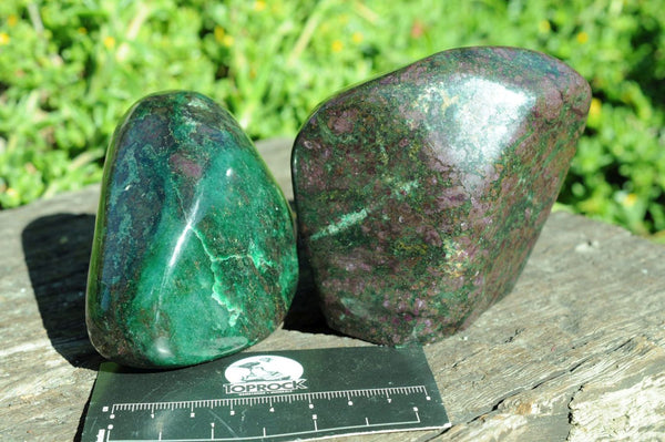 Polished Limited Rare Cupro Zoisite Standing Free Forms x 4 From Zimbabwe - TopRock