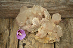 Natural Smokey White Phantom Quartz Clusters x 2 From Luena, Congo - TopRock