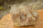 Natural Smokey White Phantom Quartz Clusters x 2 From Luena, Congo - TopRock