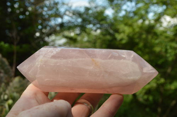 Polished Double Terminated Rose Quartz Crystals x 6 From Madagascar - TopRock