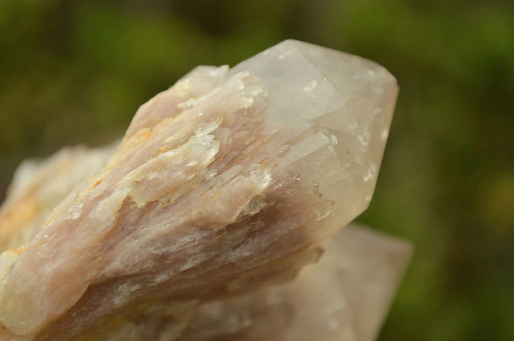 Natural Smokey White Phantom Quartz Clusters x 2 From Luena, Congo - TopRock