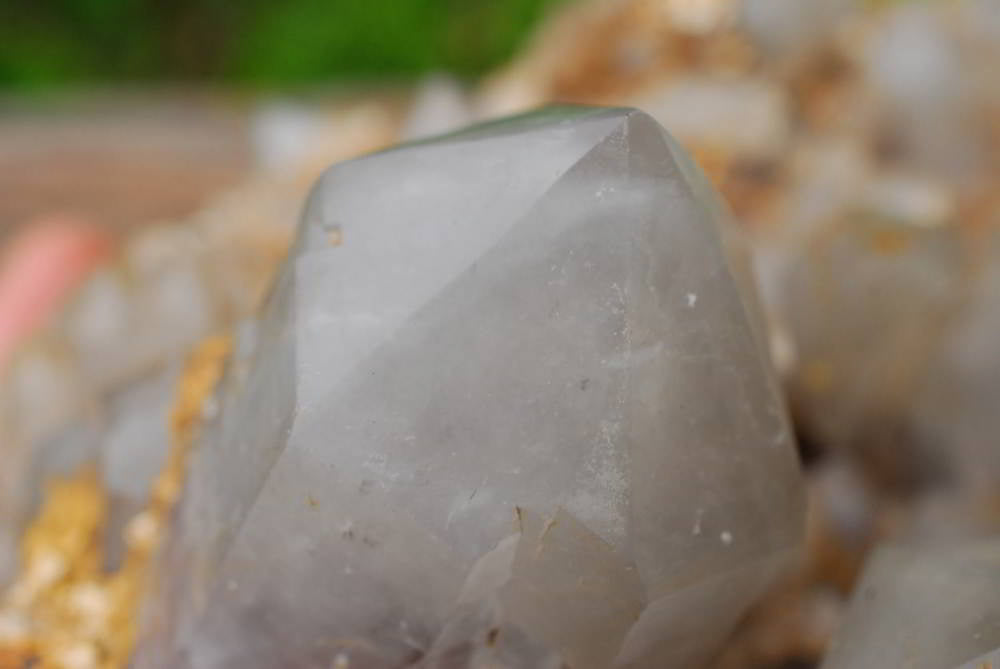 Natural White Phantom Hematoid Quartz, Base Cut Flat Underneath x 1 From Zimbabwe - TopRock