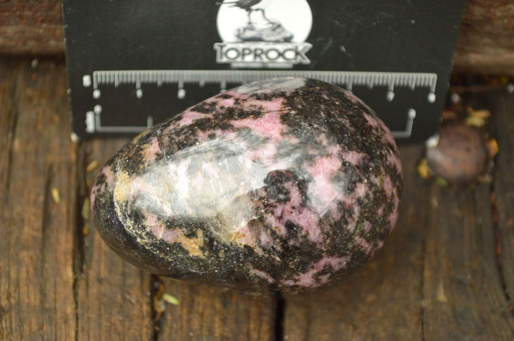 Polished Pink & Black Rhodonite Eggs x 5 From Madagascar - TopRock
