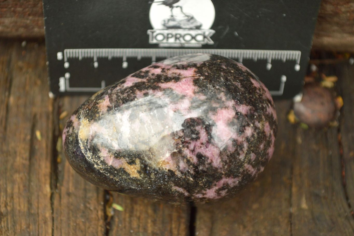 Polished Pink & Black Rhodonite Eggs x 5 From Madagascar - TopRock