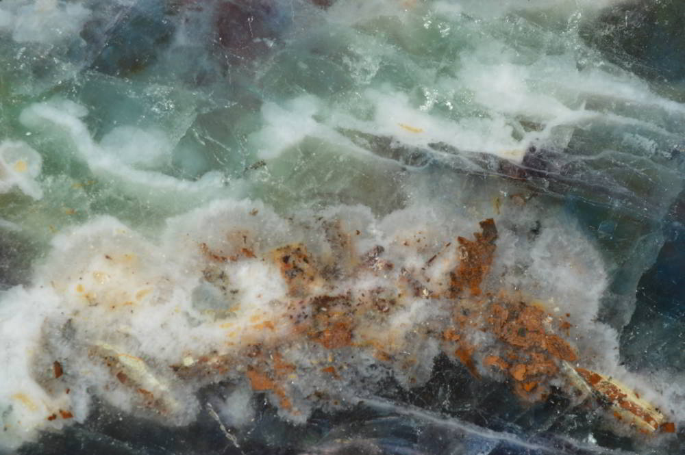 Polished Watermelon Fluorite Slices x 2 From Vis, Namibia - TopRock