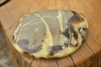 Polished Septerye (Aragonite & Calcite) Slices x 12 From Mahajanga, Madagascar - TopRock