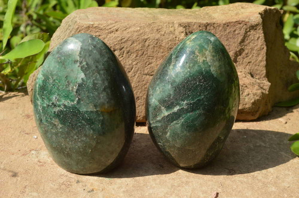 Polished Green Fuchsite Standing Free Forms x 2 From Madagascar - TopRock