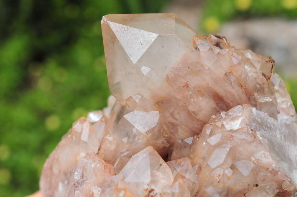 Natural Smokey Phantom Quartz Clusters x 2 From Lwena, Congo - TopRock