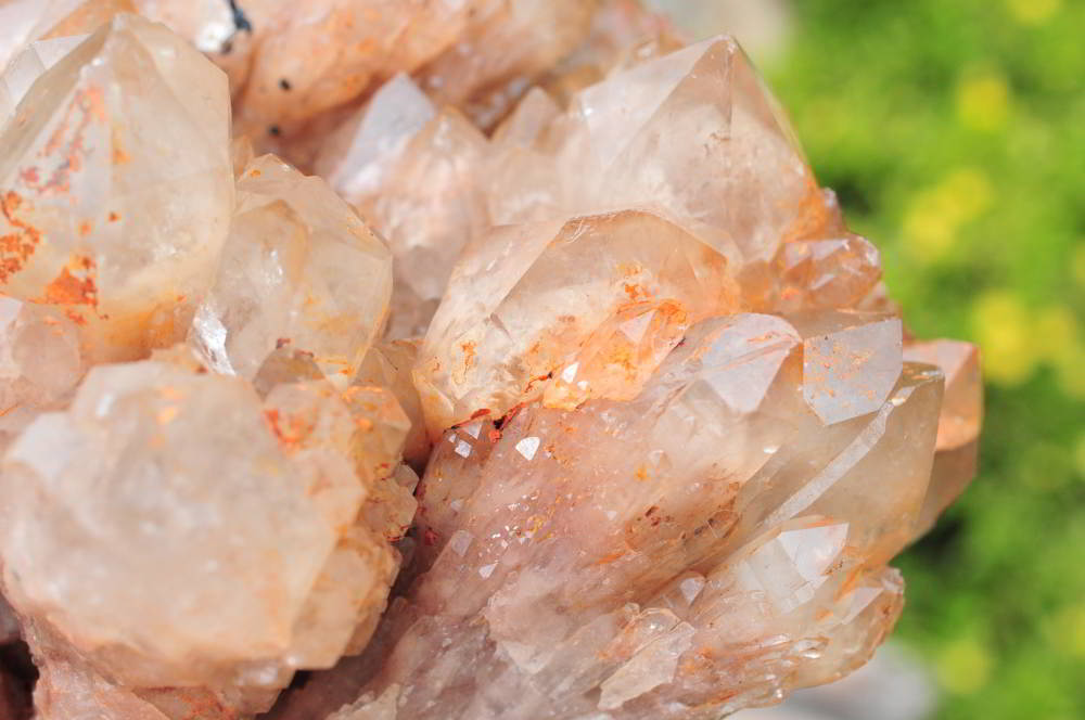 Natural Smokey Phantom Quartz Clusters x 2 From Lwena, Congo - TopRock