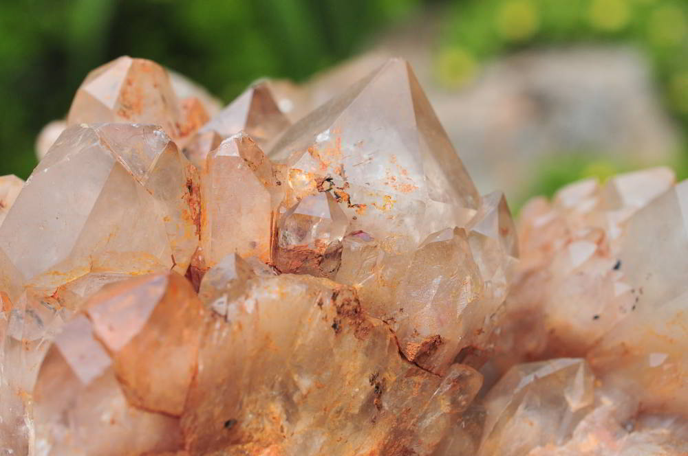 Natural Smokey Phantom Quartz Clusters x 2 From Lwena, Congo - TopRock
