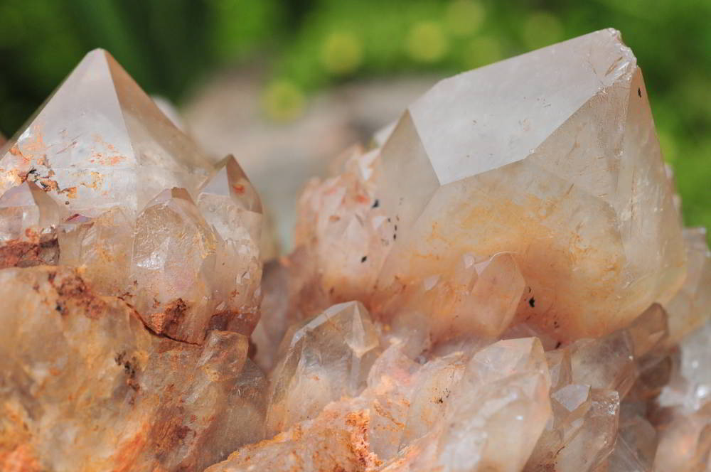 Natural Smokey Phantom Quartz Clusters x 2 From Lwena, Congo - TopRock