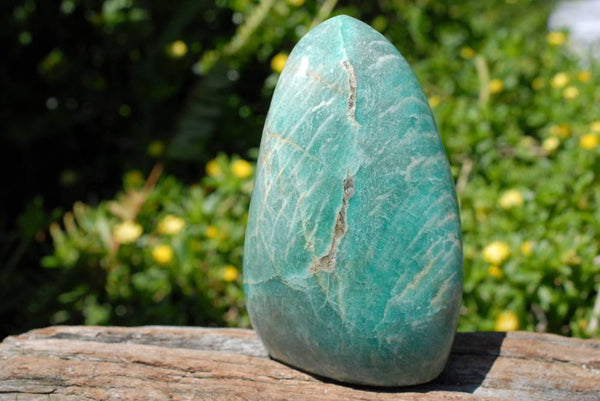 Polished Medium Sized Amazonite Standing Free Forms x 3 From Ambositra, Madagascar - TopRock