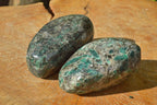 Polished Green Emeralds In Matrix Free Forms x 2 From Zimbabwe - TopRock