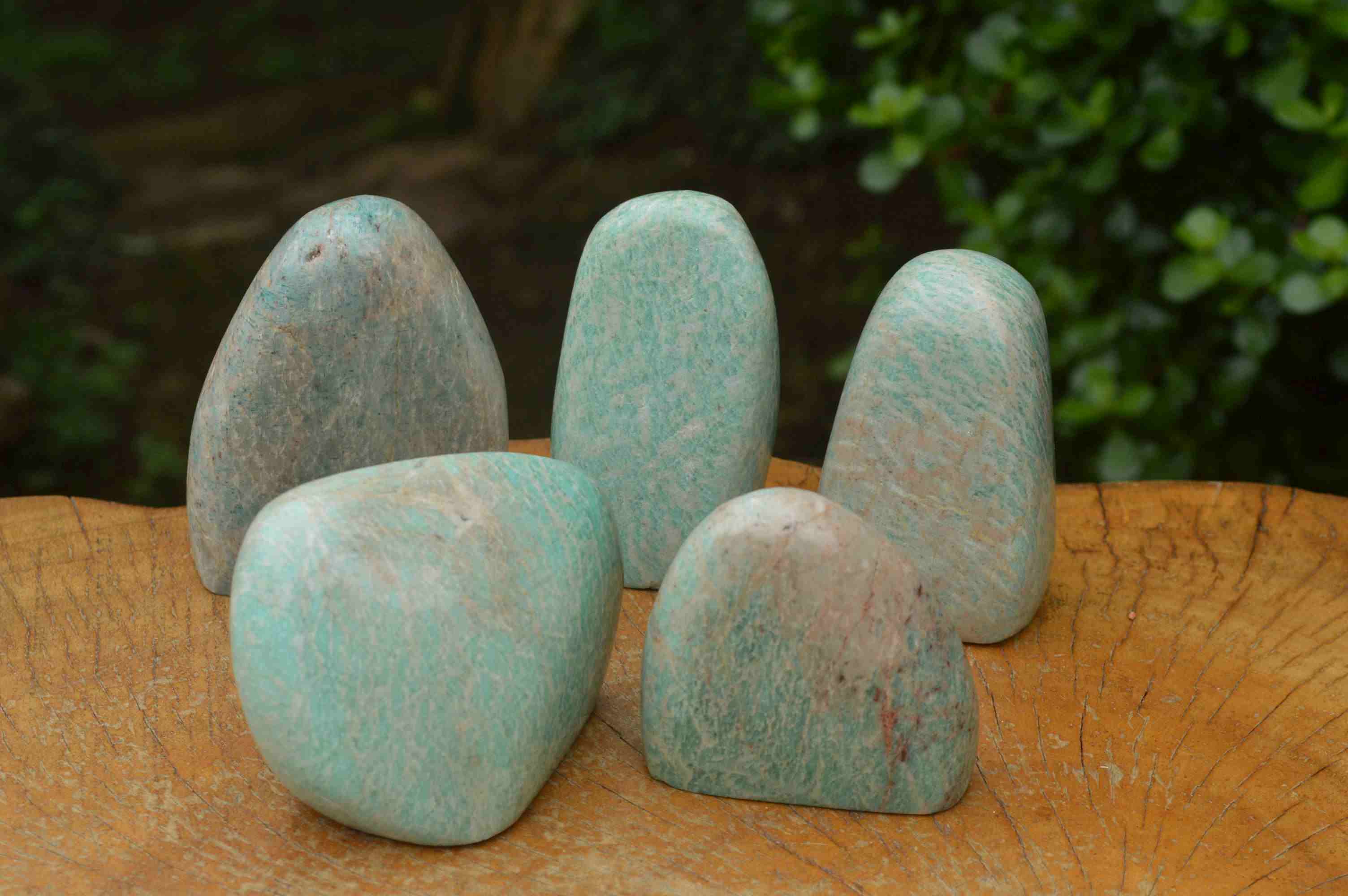Polished Kobi Amazonite Standing Free Forms x 6 From Zimbabwe - TopRock