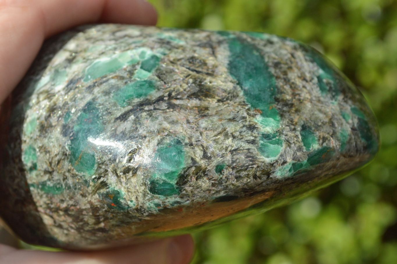 Polished Green Emeralds In Matrix Free Forms x 2 From Zimbabwe - TopRock