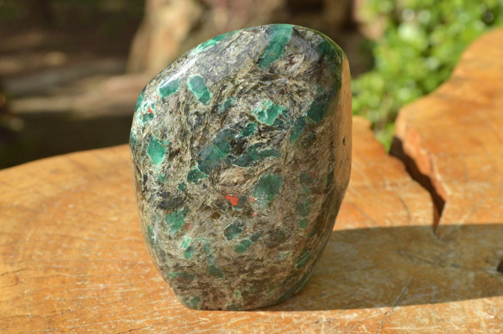 Polished Green Emeralds In Matrix Free Forms x 2 From Zimbabwe - TopRock