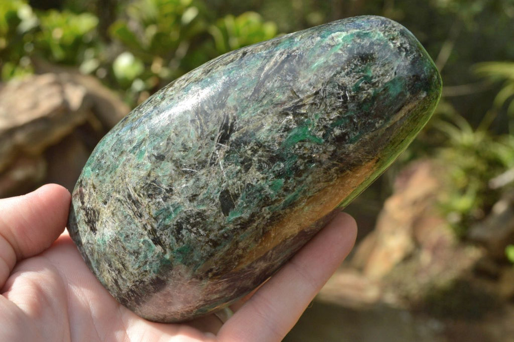 Polished Green Emeralds In Matrix Free Forms x 2 From Zimbabwe - TopRock