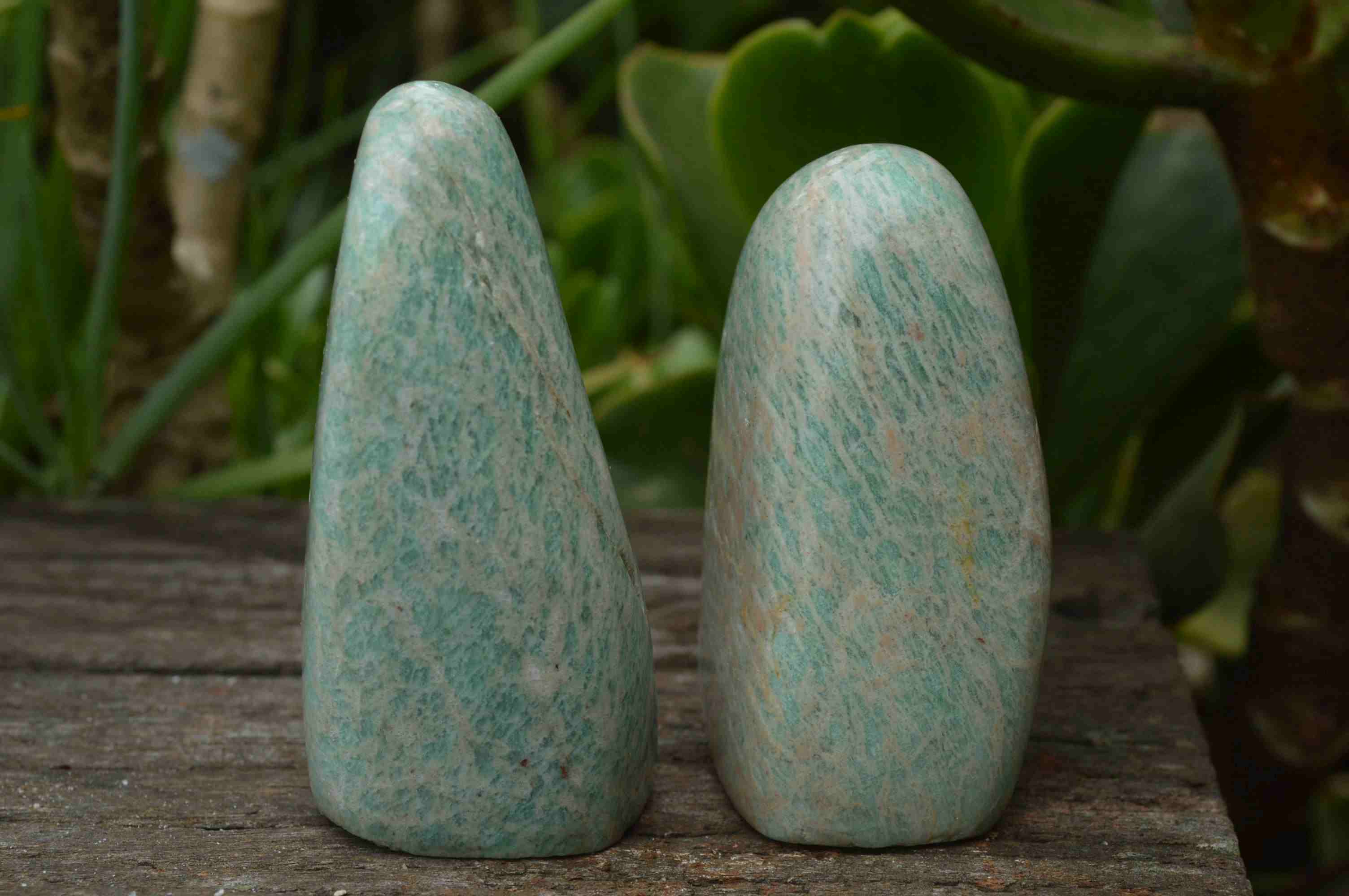 Polished Kobi Amazonite Standing Free Forms x 6 From Zimbabwe - TopRock