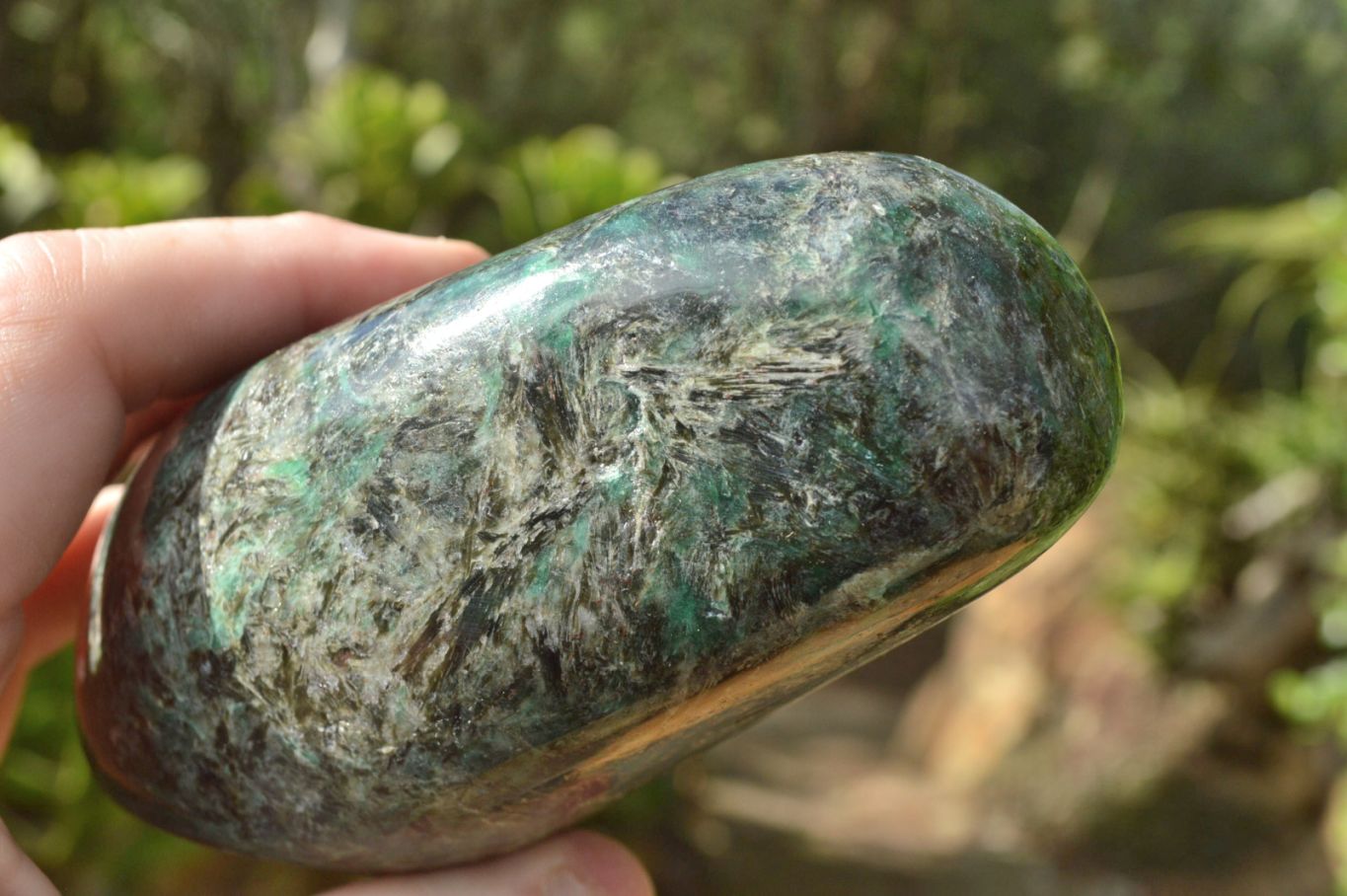 Polished Green Emeralds In Matrix Free Forms x 2 From Zimbabwe - TopRock