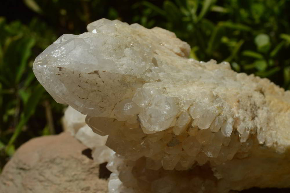 Natural Madagascar Quartz Clusters With Cascading White Phantom Crystals x 3 From Madagascar - TopRock
