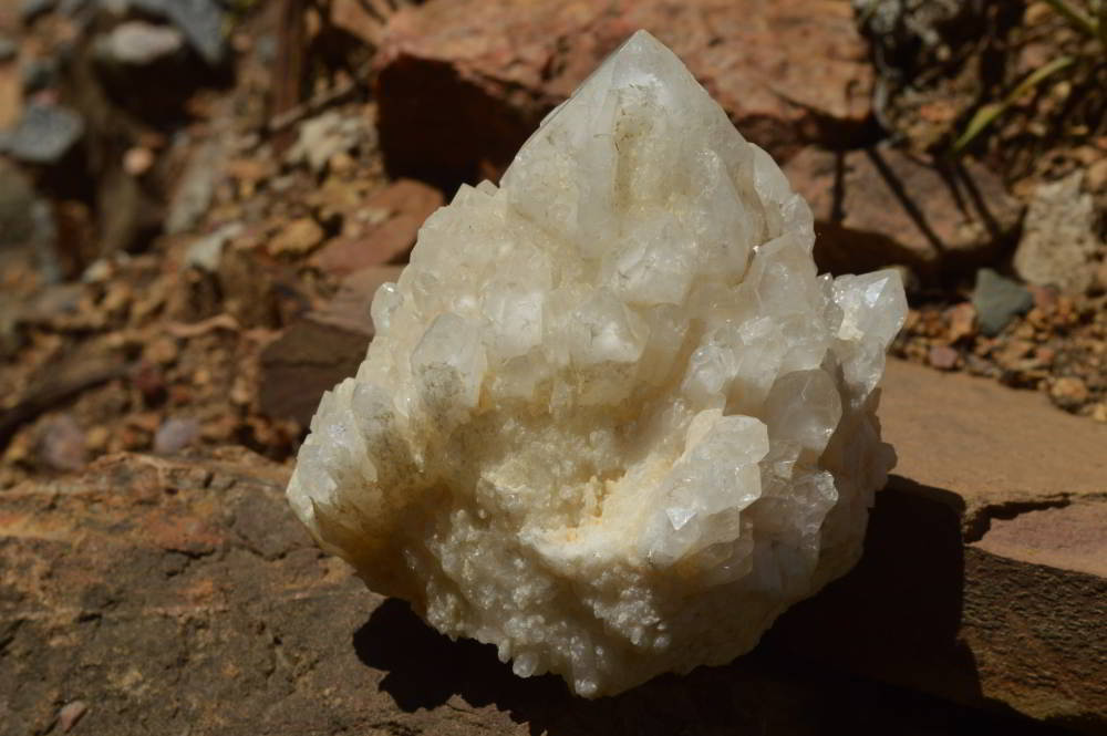 Natural Madagascar Quartz Clusters With Cascading White Phantom Crystals x 3 From Madagascar - TopRock