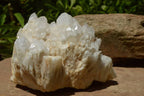 Natural Madagascar Quartz Clusters With Cascading White Phantom Crystals x 3 From Madagascar - TopRock