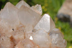 Natural Smokey Phantom Quartz Clusters x 3 From Lwena, Congo - TopRock