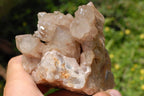 Natural Smokey Phantom Quartz Clusters x 3 From Lwena, Congo - TopRock
