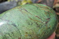 Polished Green Opal Standing Free Forms x 2 From Antsirabe, Madagascar - TopRock
