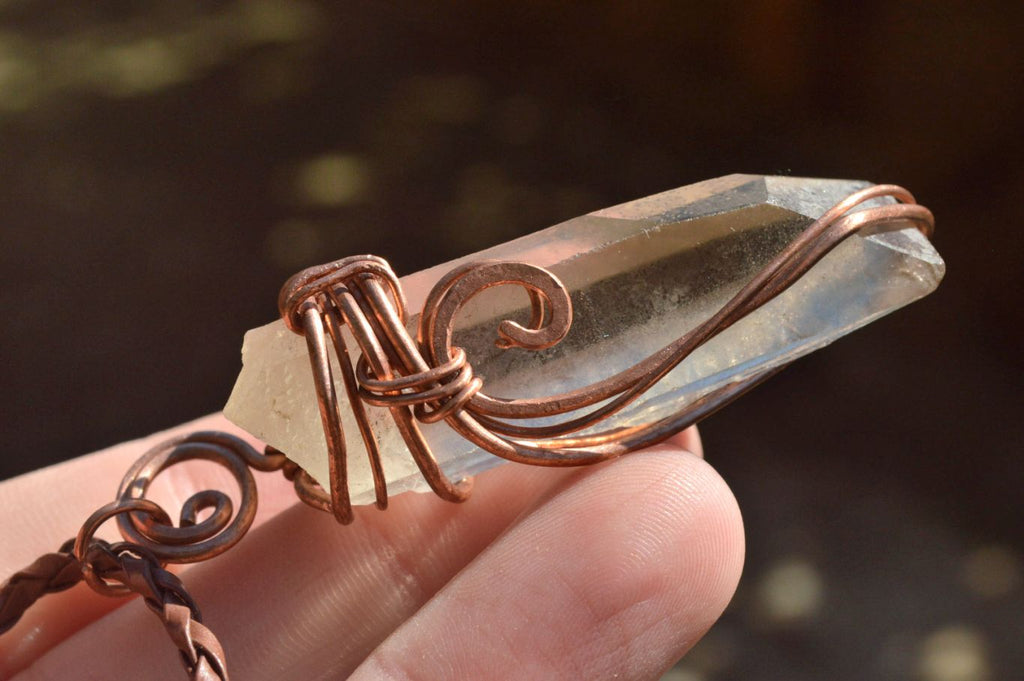 Polished Mixed Jewellery Free Forms With Copper Art Wire Pendants x 6 From Southern Africa - TopRock