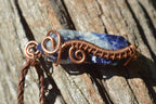 Polished Mixed Jewellery Free Forms With Copper Art Wire Pendants x 6 From Southern Africa - TopRock