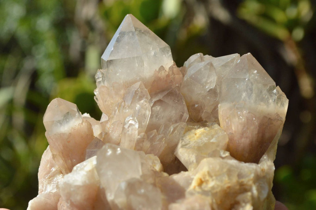 Natural Smokey Cascading Phantom Quartz Clusters x 2 From Luena, Congo - TopRock