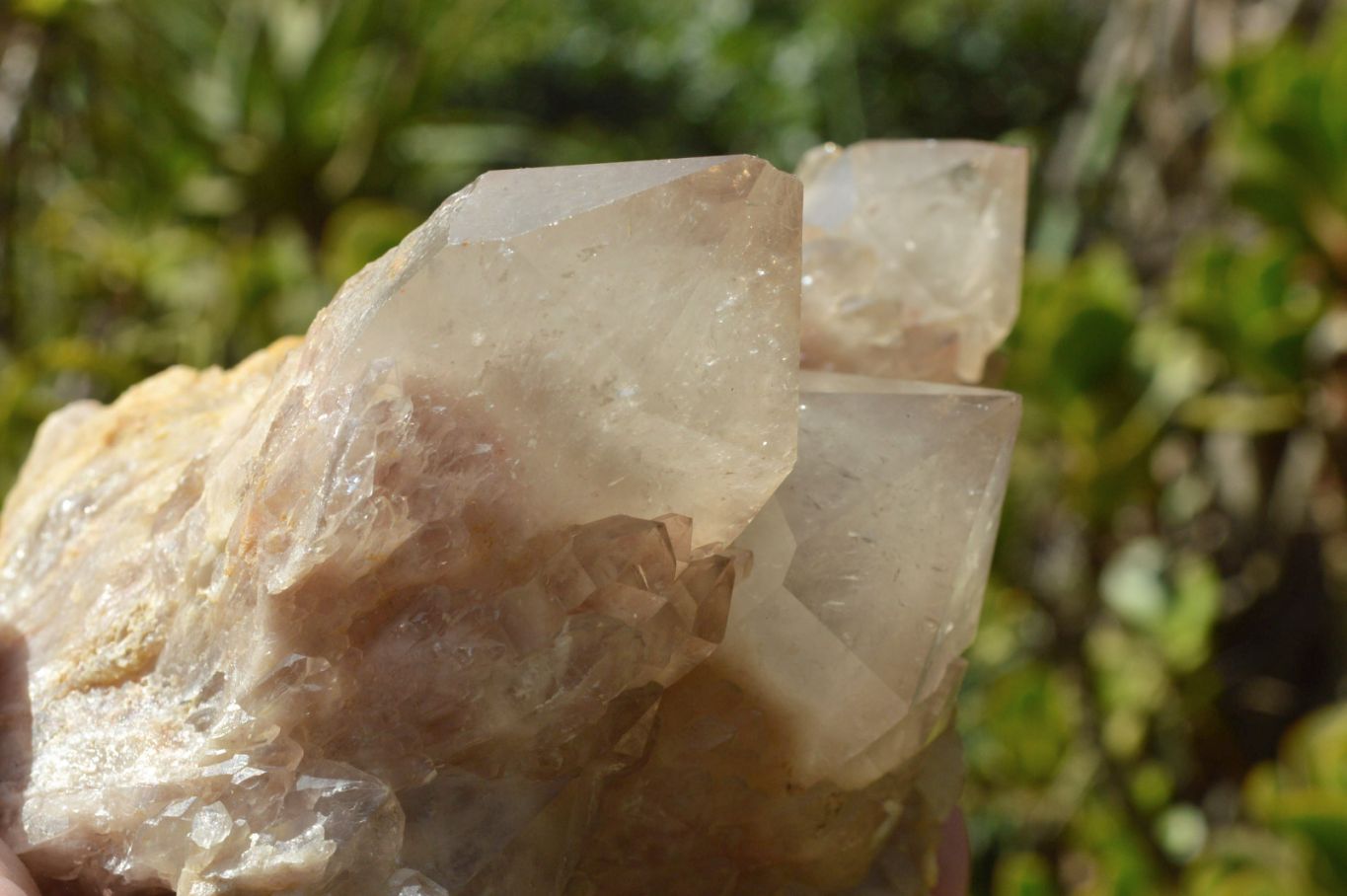 Natural Smokey Cascading Phantom Quartz Clusters x 2 From Luena, Congo - TopRock