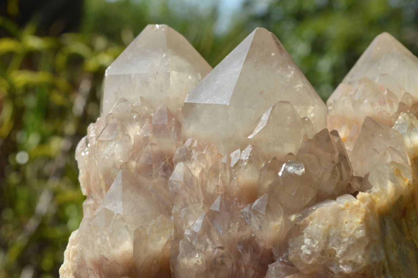 Natural Smokey Cascading Phantom Quartz Clusters x 2 From Luena, Congo - TopRock