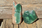Polished Green Mtorolite Emerald Chrysoprase Plates (Half Polished) x 4 From Mutorashanga, Zimbabwe - TopRock