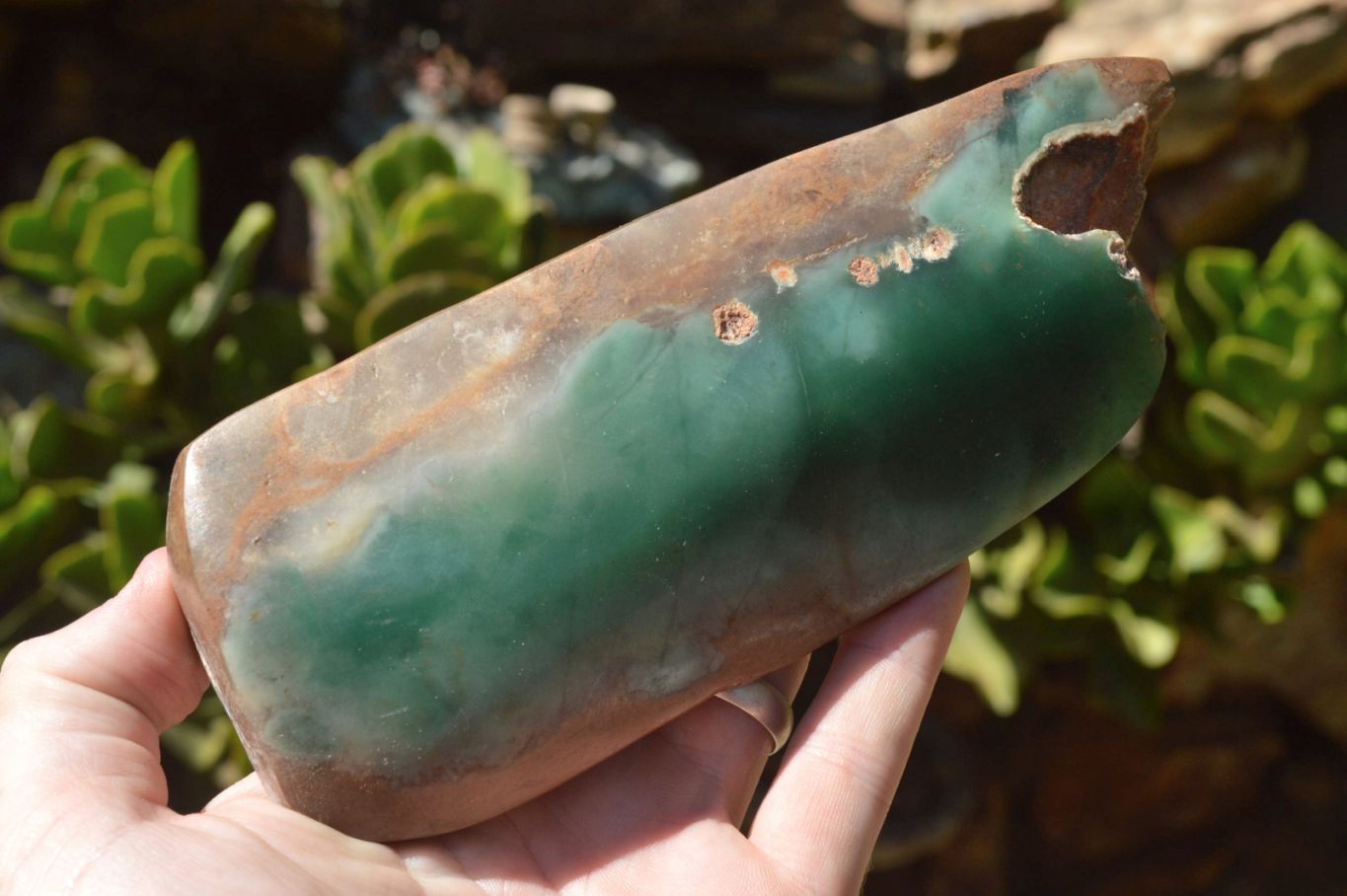 Polished Green Mtorolite Emerald Chrysoprase Plates (Half Polished) x 4 From Mutorashanga, Zimbabwe - TopRock