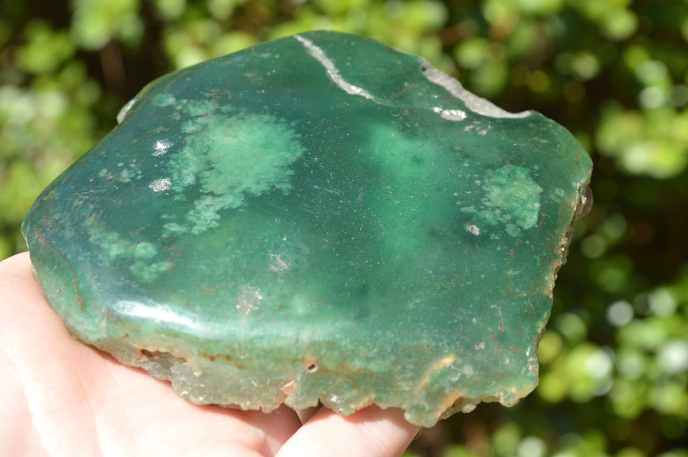 Polished Green Mtorolite Emerald Chrysoprase Plates (Half Polished) x 4 From Mutorashanga, Zimbabwe - TopRock