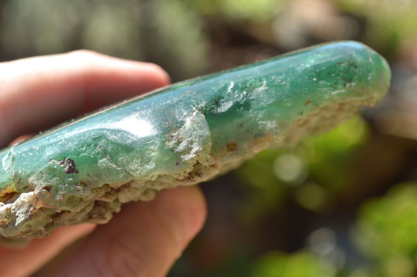 Polished Green Mtorolite Emerald Chrysoprase Plates (Half Polished) x 4 From Mutorashanga, Zimbabwe - TopRock