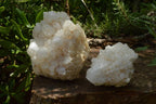 Natural Madagascar Quartz Crystal Clusters With Phantoms x 2 From Madagascar - TopRock