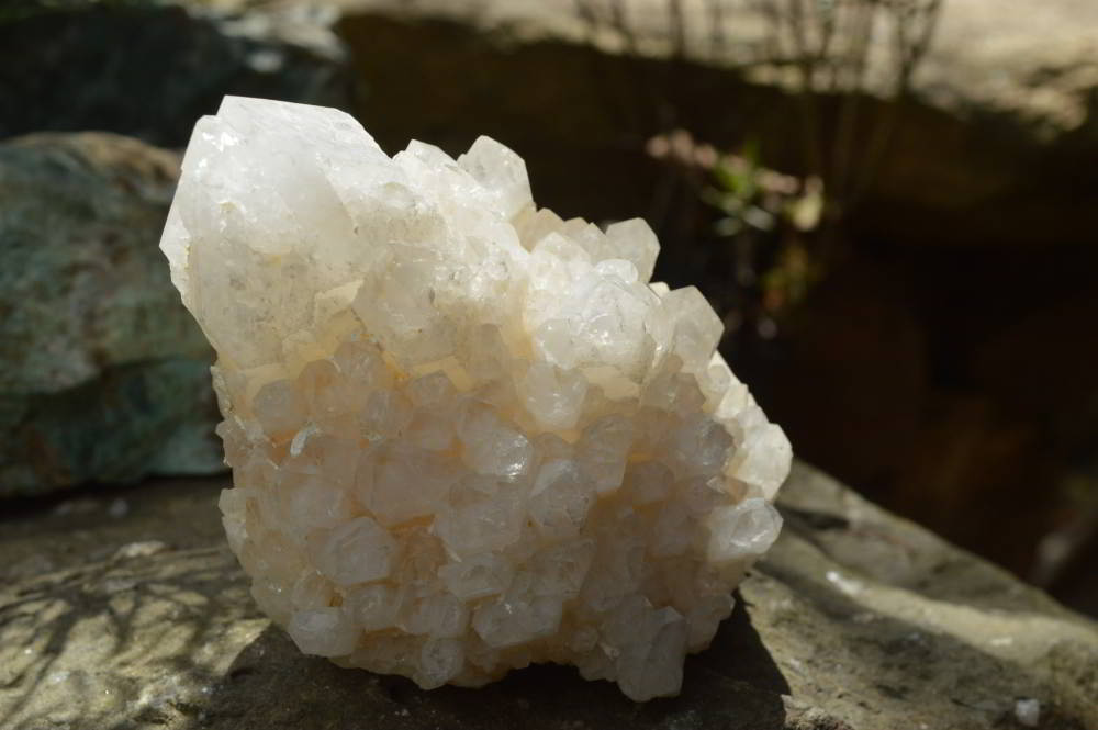 Natural Madagascar Quartz Crystal Clusters With Phantoms x 2 From Madagascar - TopRock