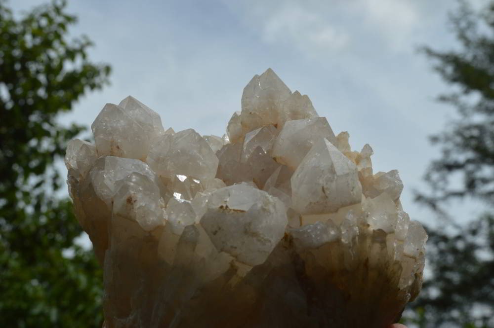 Natural Madagascar Quartz Crystal Clusters With Phantoms x 2 From Madagascar - TopRock