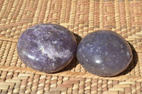 Polished Mixed Tray Of Rose Quartz & Lepidolite Palm Stones x 24 From Madagascar - TopRock