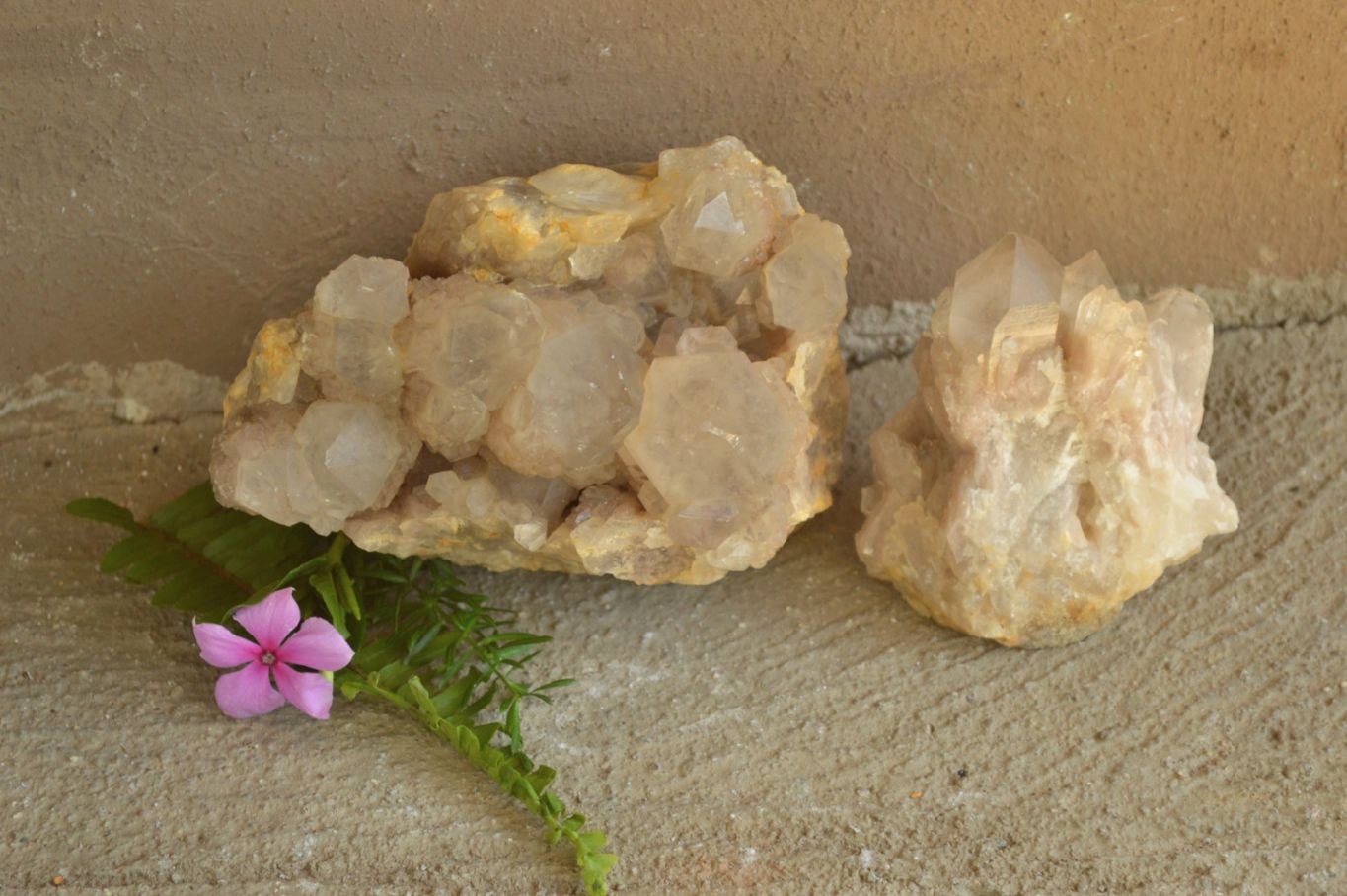 Natural Smokey Cascading Phantom Quartz Clusters x 2 From Luena, Congo - TopRock
