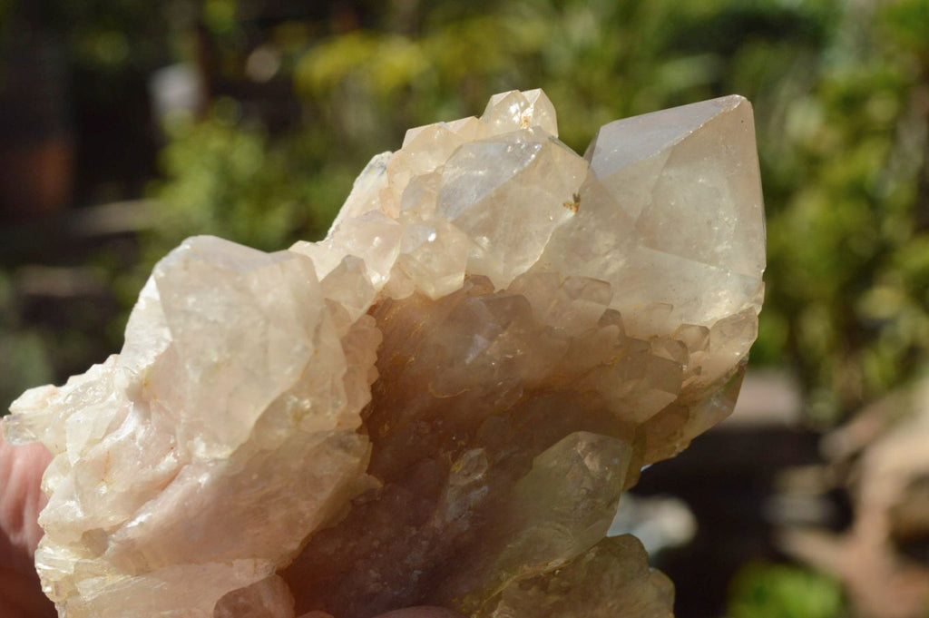 Natural Smokey Cascading Phantom Quartz Clusters x 2 From Luena, Congo - TopRock