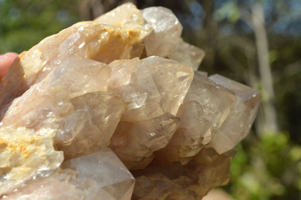 Natural Smokey Cascading Phantom Quartz Clusters x 2 From Luena, Congo - TopRock
