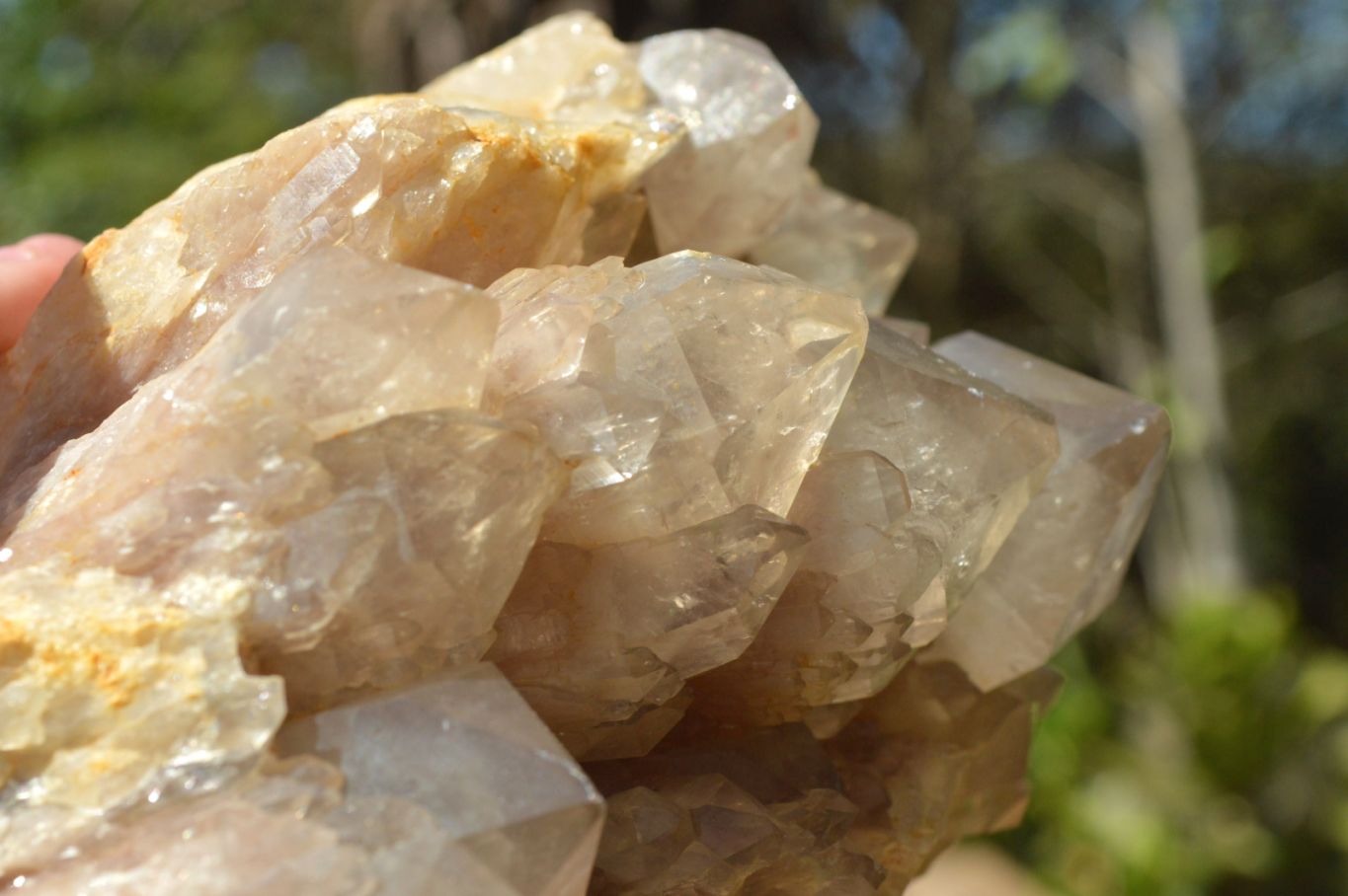 Natural Smokey Cascading Phantom Quartz Clusters x 2 From Luena, Congo - TopRock