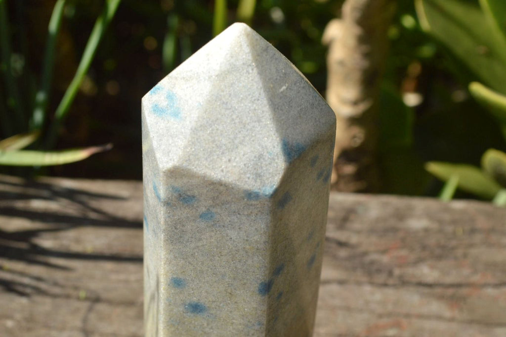Polished Blue Spotted Spinel Dalmatian Stone Towers x 2 From Madagascar - TopRock